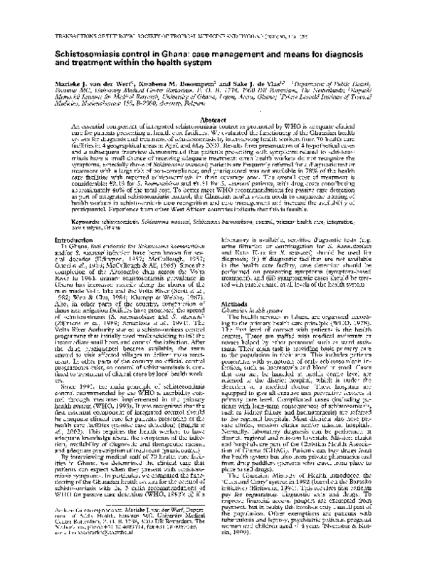Schistosomiasis case essay image