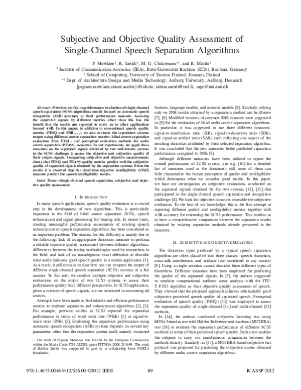 (PDF) Subjective and objective quality assessment of transparently ...