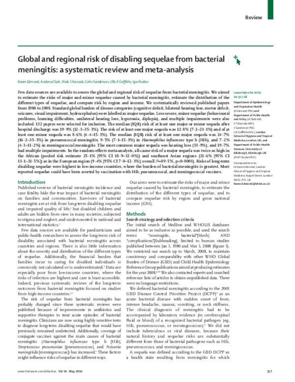 (PDF) Global and regional risk of disabling sequelae from bacterial ...