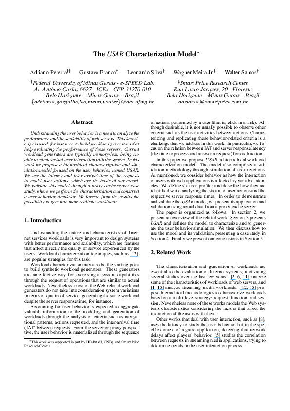 (PDF) The USAR characterization model