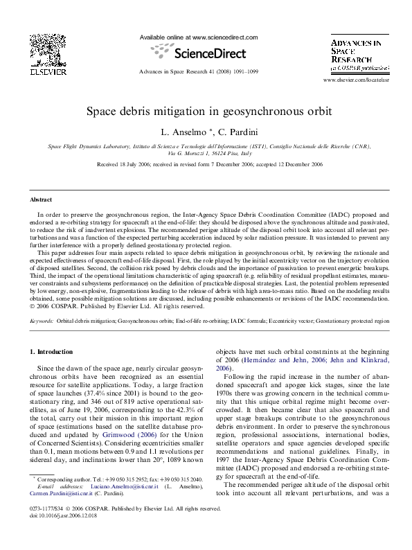 Geostationary orbit image