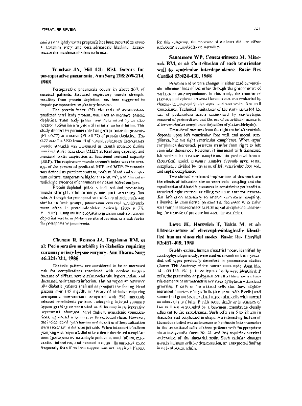 (PDF) Perioperative Morbidity in Diabetics Requiring Coronary Artery ...