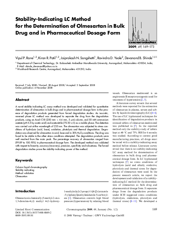 (PDF) Stability-Indicating LC Method for the Determination of ...