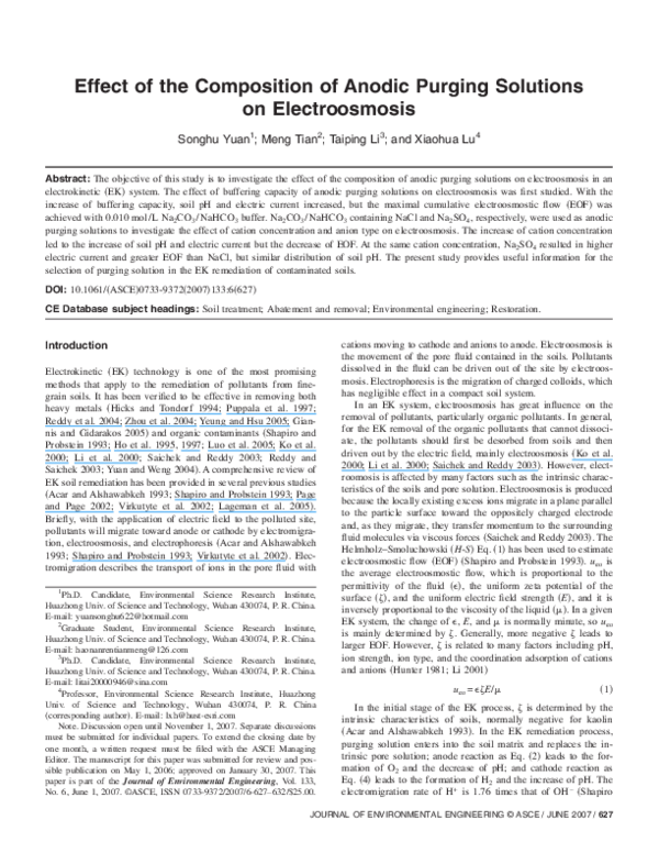 (PDF) Effect of the Composition of Anodic Purging Solutions on ...