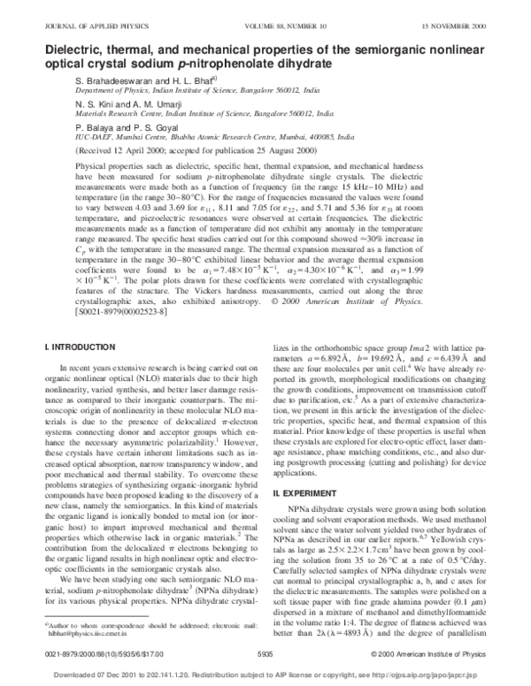 (PDF) Dielectric, thermal, and mechanical properties of CeO2-filled ...