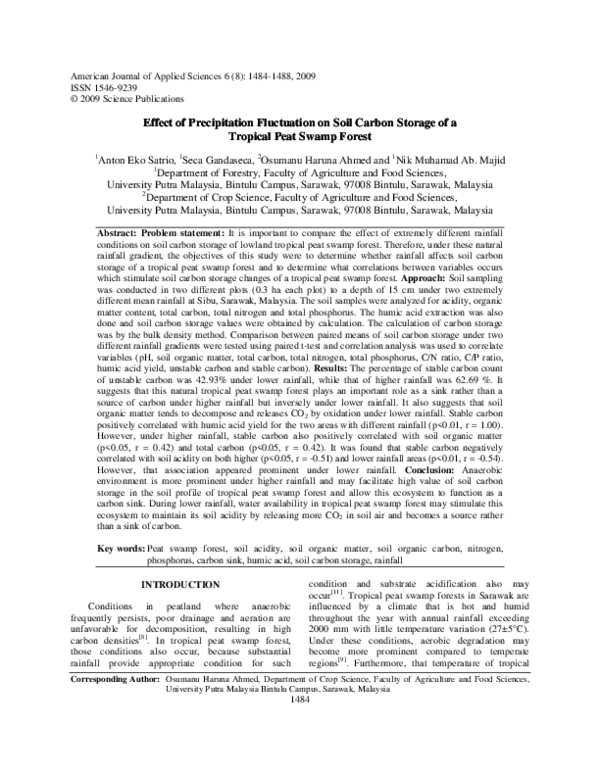 (PDF) Effect of Precipitation Fluctuation on Soil Carbon Storage of a ...