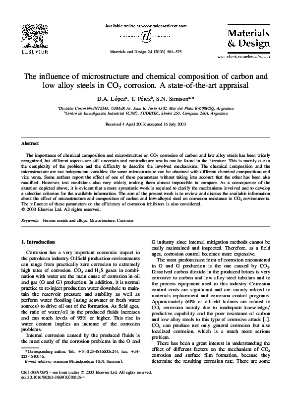 (PDF) The influence of microstructure and chemical composition of ...
