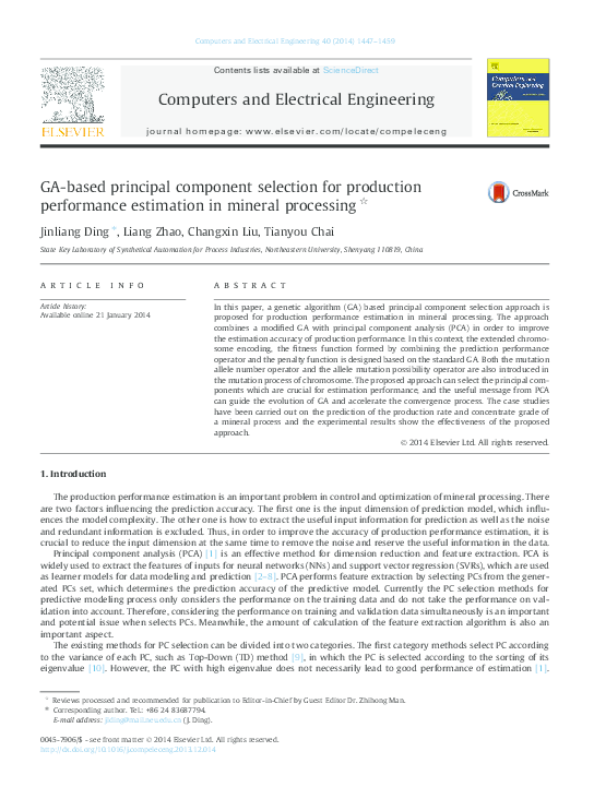 (PDF) GA-based principal component selection for production performance ...