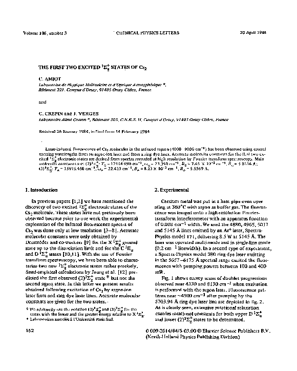 PDF) The first two excited 1g+ states 