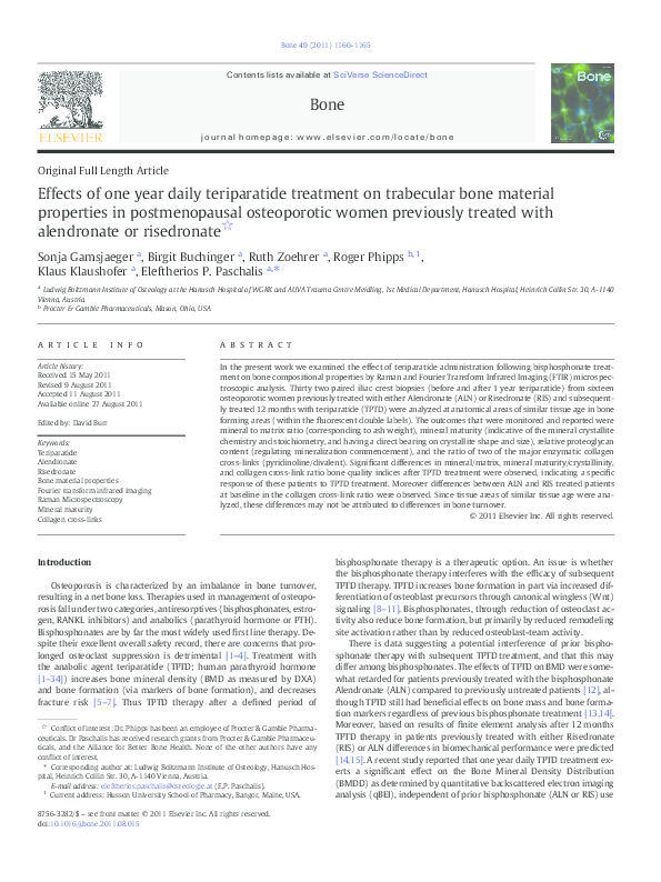 (PDF) Effects of one year daily teriparatide treatment on iliacal bone ...