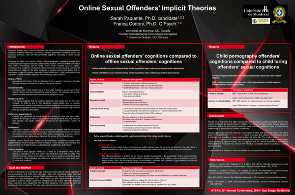 (PDF) Online sexual offenders' implicit theories
