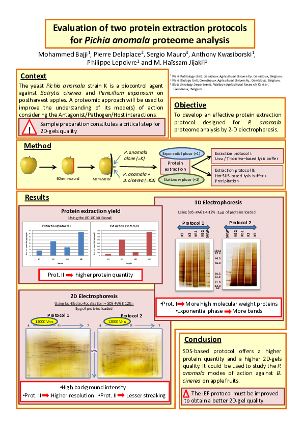 (PDF) Evaluation of two protein extraction protocols for Pichia anomala