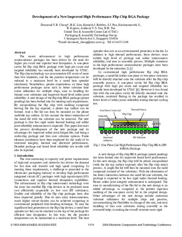 (PDF) Development of a new improved high performance flip chip BGA package