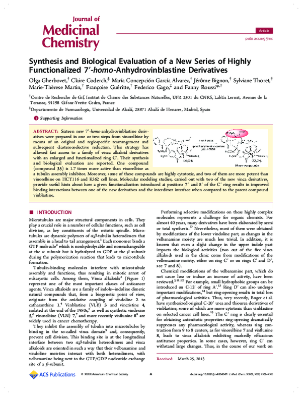 (PDF) Synthesis and Biological Evaluation of a New Series of ...