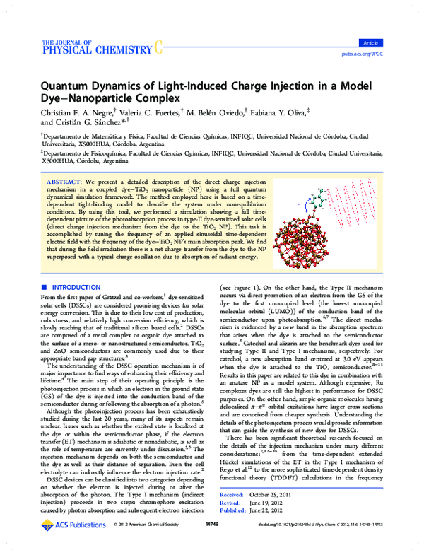 (PDF) Quantum Dynamics of Light-Induced Charge Injection in a Model Dye ...
