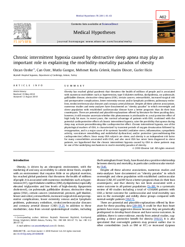 (PDF) Chronic intermittent hypoxia caused by obstructive sleep apnea ...