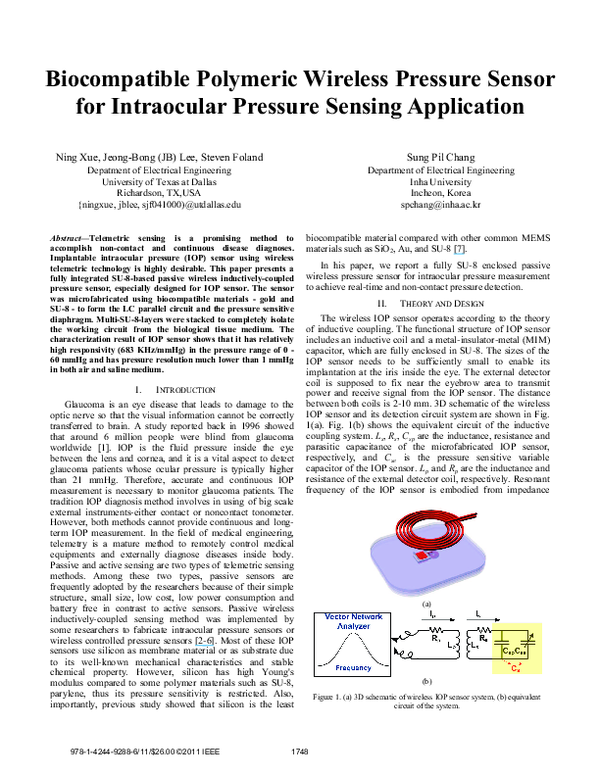 (PDF) Biocompatible polymeric wireless pressure sensor for intraocular ...