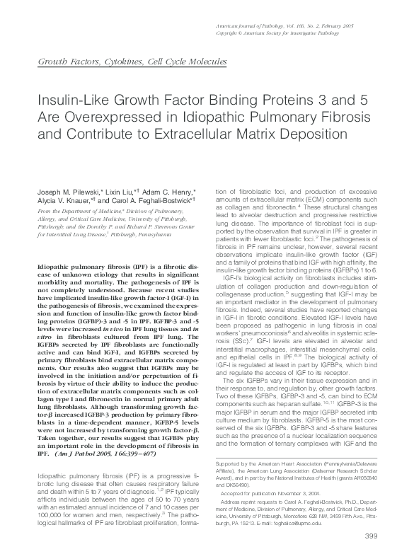 (PDF) Insulin-like growth factor binding proteins 3 and 5 are ...
