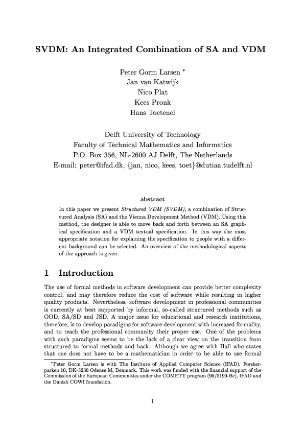 (PDF) SVDM: An Integrated Combination of SA and VDM
