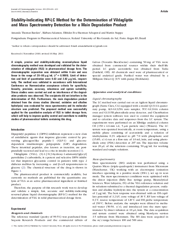 (PDF) Stability Indicating RP-LC Method for the Determination of ...