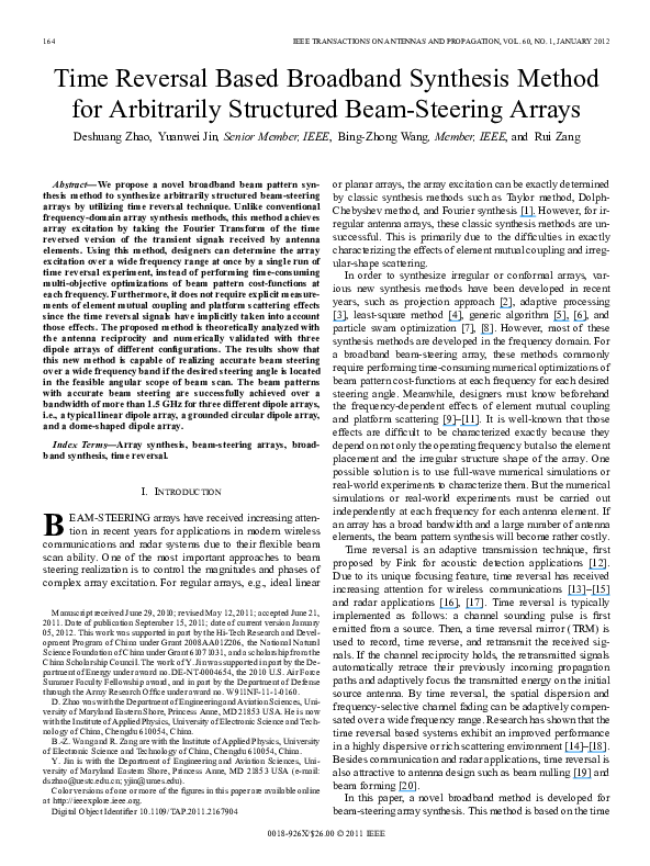 (PDF) Time Reversal Based Broadband Synthesis Method for Arbitrarily ...