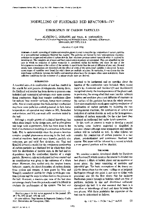 (PDF) Modelling of fluidized bed reactors—IV