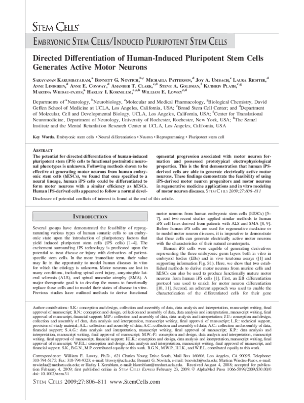 (PDF) Directed Differentiation of Human-Induced Pluripotent Stem Cells ...