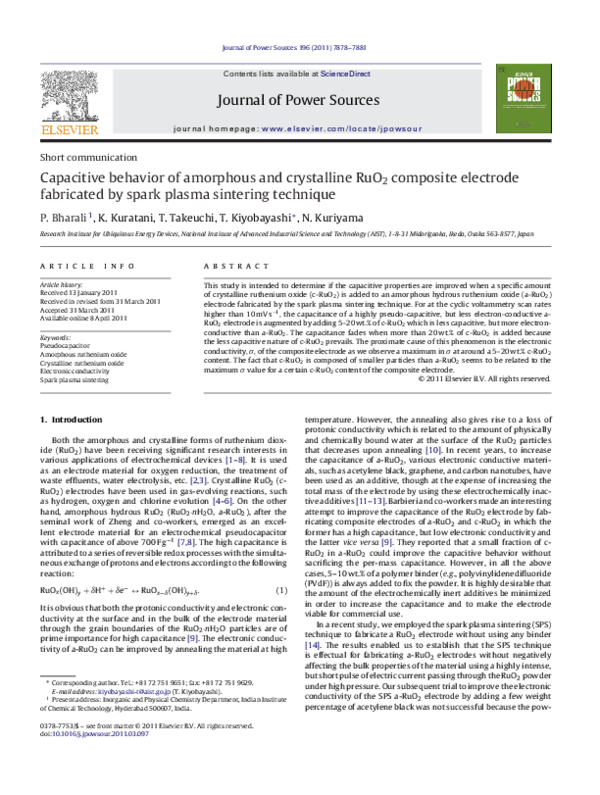 (PDF) Capacitive behavior of amorphous and crystalline RuO2 composite ...
