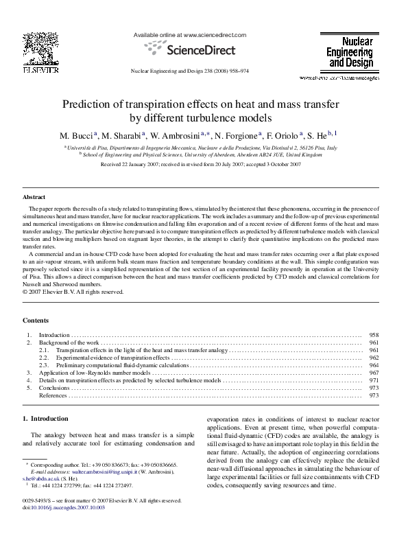 (PDF) Prediction of transpiration effects on heat and mass transfer by ...