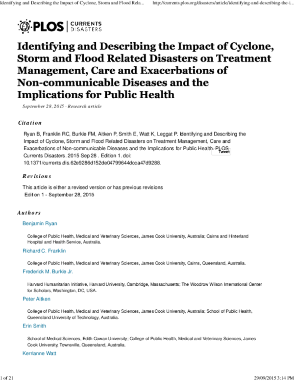 (PDF) Identifying and Describing the Impact of Cyclone, Storm and Flood ...