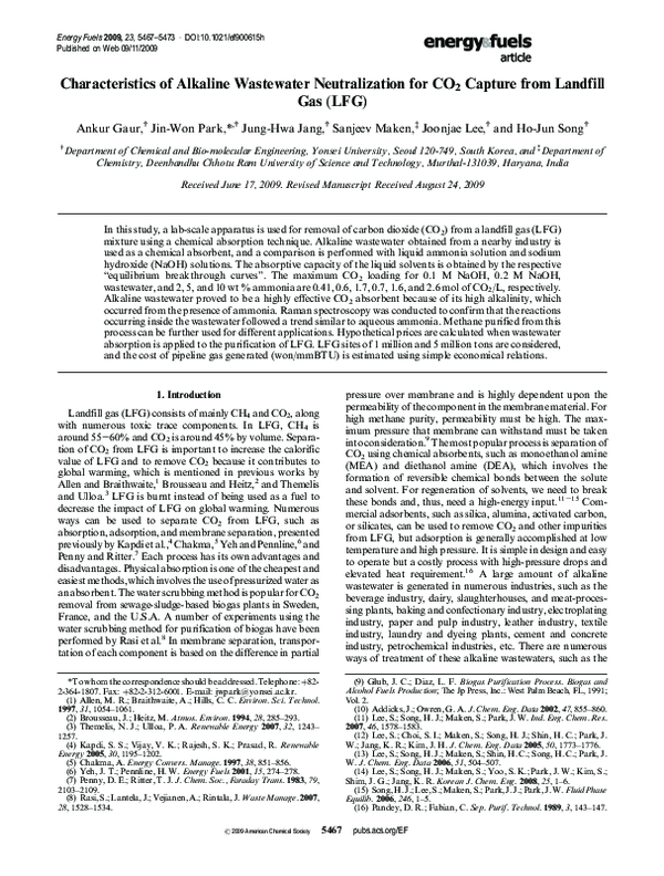 (PDF) Characteristics of Alkaline Wastewater Neutralization for CO 2 ...