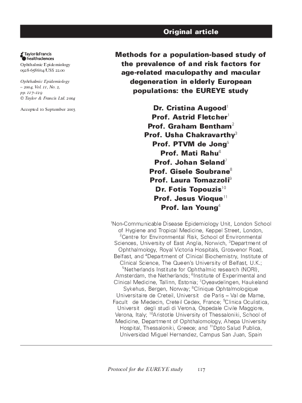 (PDF) Methods for a population-based study of the prevalence of and ...