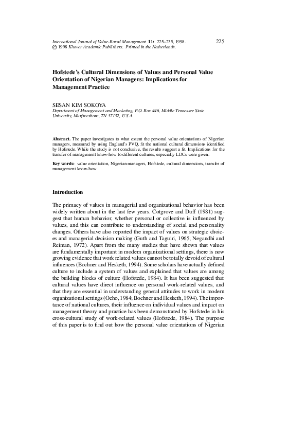 Examples of values picture