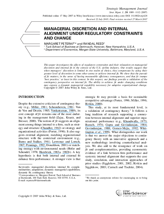 Consequences of an internally aligned structure picture