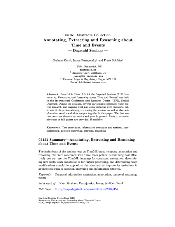 (PDF) 05151 Abstracts Collection - Annotating, Extracting and Reasoning ...