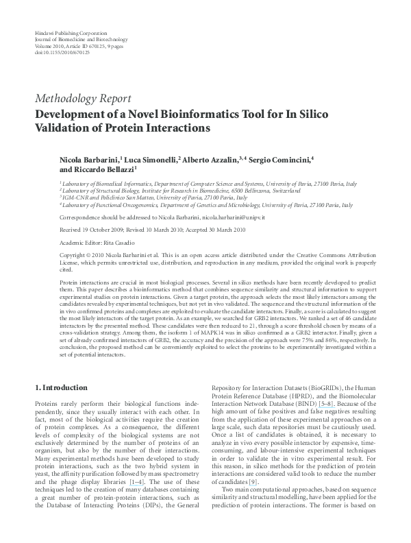 (PDF) Development of a Novel Bioinformatics Tool for In Silico ...