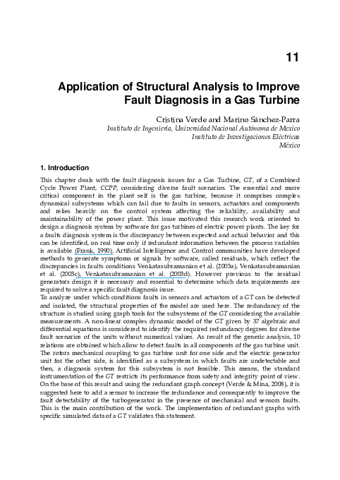(PDF) Application of Structural Analysis to Improve Fault Diagnosis in ...