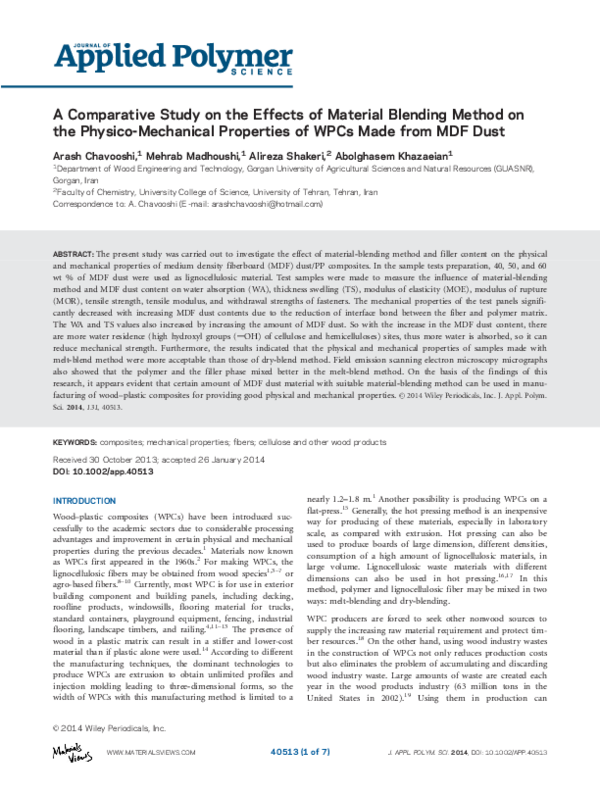 (PDF) A comparative study on the effects of material blending method on
