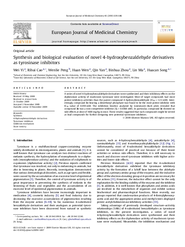 (PDF) Synthesis and biological evaluation of novel (4 or 5-aryl ...