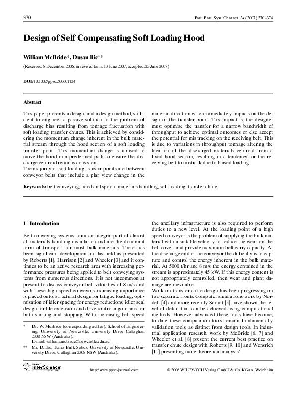 (PDF) Design of Self Compensating Soft Loading Hood