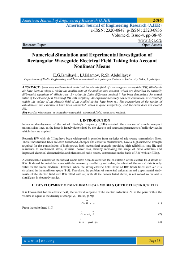 (PDF) Numerical Simulation and Experimental Investigation of ...