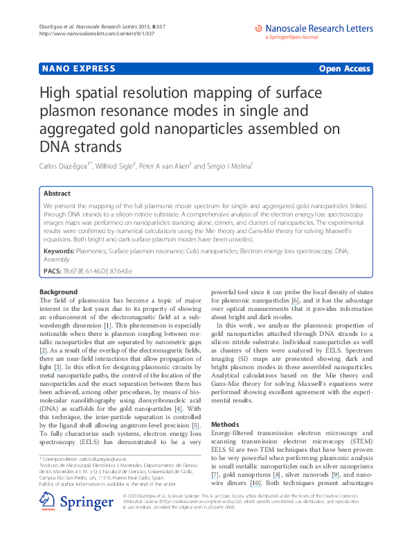 (PDF) High spatial resolution mapping of surface plasmon resonance ...