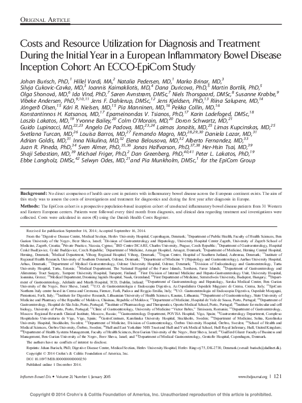 (PDF) Costs and resource utilization for diagnosis and treatment during ...