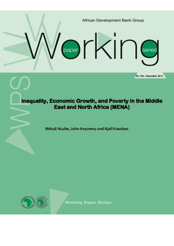Inequality, Economic Growth, and Poverty in the Middle East and North ...