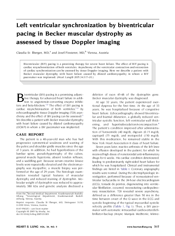(PDF) Left ventricular synchronization by biventricular pacing in