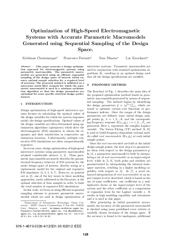 (PDF) Optimization of high-speed electromagnetic systems with accurate ...