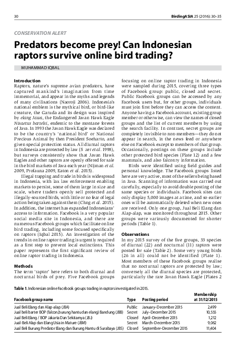 Pdf Iqbal M 2016 Predators Become Prey Can Indonesian