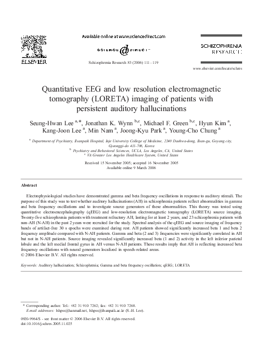 (PDF) Quantitative EEG and low resolution electromagnetic tomography ...
