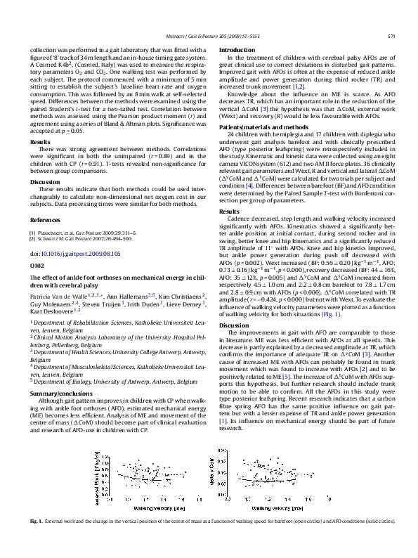 (PDF) The effect of ankle foot orthoses on mechanical energy in ...