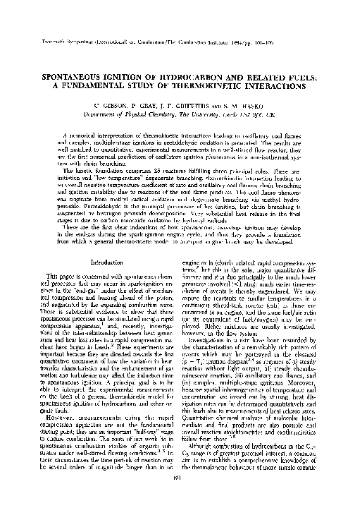(PDF) Spontaneous ignition of hydrocarbon and related fuels: A ...